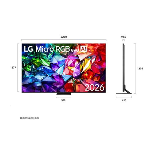 LG 100MRGB96BS.ATC MICRO RGB EVO AI THINQ 4K SMART TV(100 INCH)(Energy Efficiency Class 4)