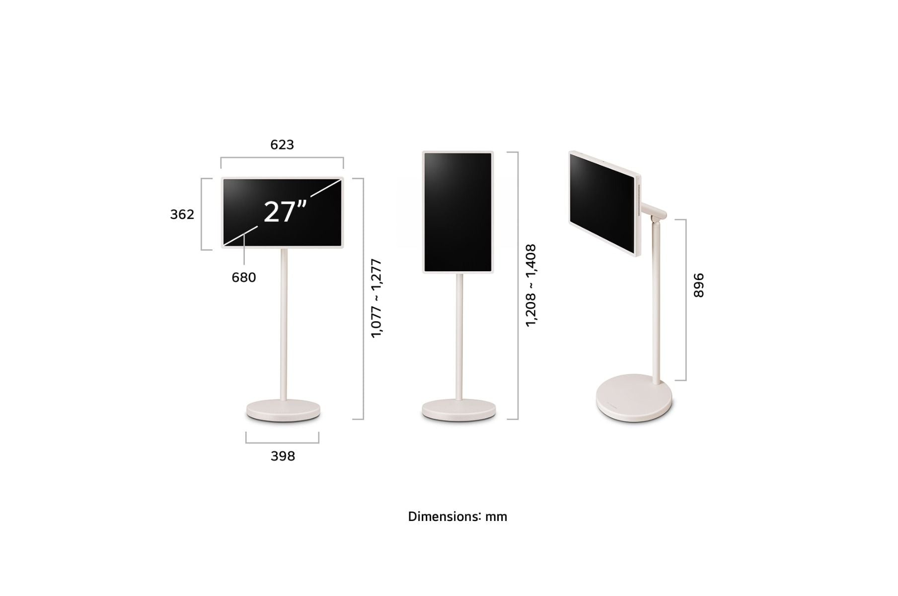 LG 27LX6TDGA.ATC StanbyME 2 Super Portable Smart TV (27 Inch)