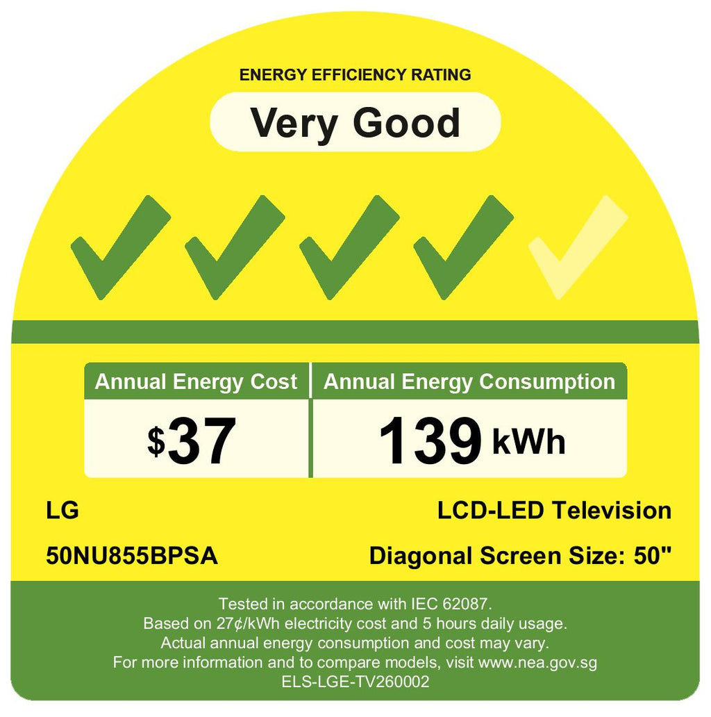 LG 50NU855BPSA.ATC Nano 4K UHD SMART TV(50 Inch)(Energy Efficiency Class 4)