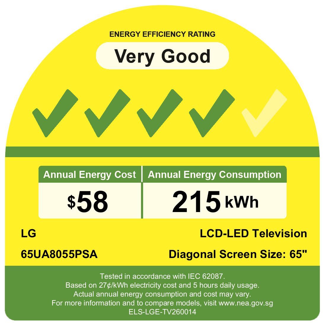 LG 65UA8055PSA.ATC UHD 4K SMART LED TV(65 Inch)(Energy Efficiency Class 4)