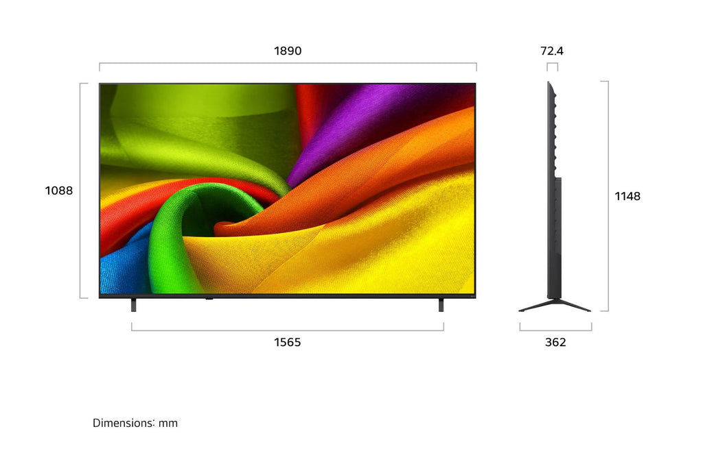 LG 85NU855BPSA.ATC Nano 4K UHD SMART TV(85 Inch)(Energy Efficiency Class 4)