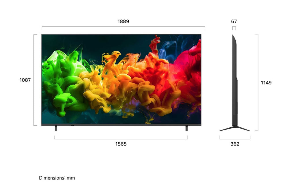 LG 85QNED80BSA.ATC 4K QNED evo Smart TV(85 Inch)Energy Efficiency Class 4)