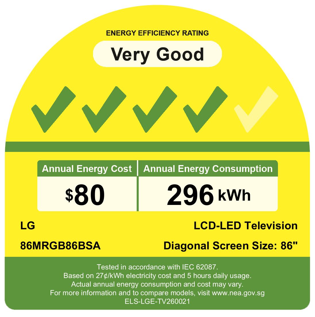 LG 86MRGB86BSA.ATC MICRO RGB EVO 4K SMART TV(86 INCH)(Energy Efficiency Class 4)