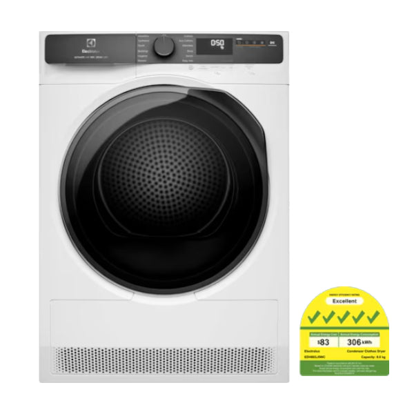 Electrolux EDH804H3WB UltimateCare 300 Heat Pump Dryer (8kg)(Energy Efficiency 5 Ticks)