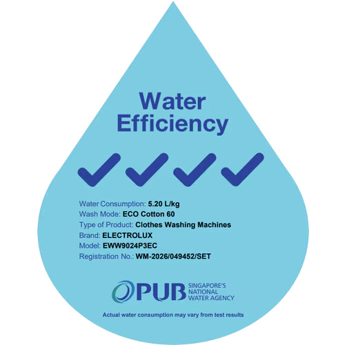 ELECTROLUX EWW9024P3EC Washer Dryer(9KG/6KG)(Water Efficiency Class 4)