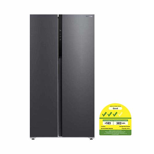 TOSHIBA GR-RS780WI-PMX(06) SIDE BY SIDE FRIDGE (601L) (Energy Efficiency Class 3)