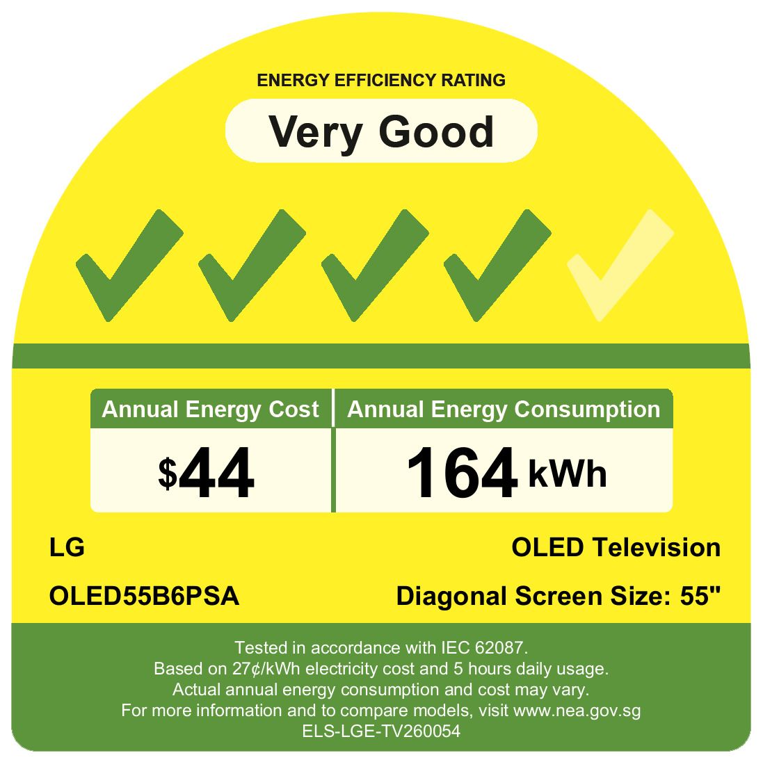 LG OLED55B6PSA.ATC OLED 4K SMART TV(55INCH)(Energy Efficiency Class 4)