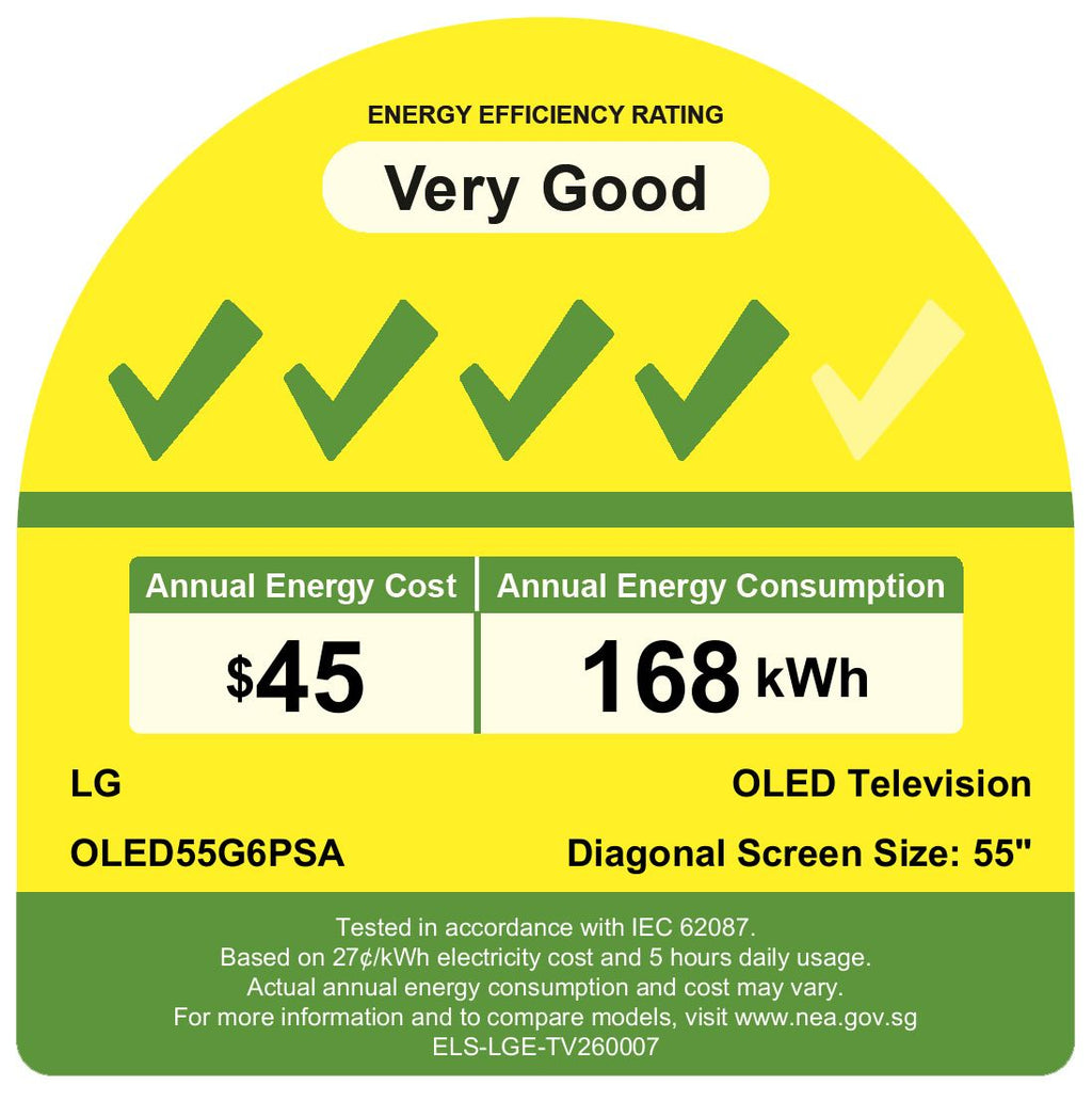 LG OLED55G6PSA.ATC OLED evo 4K SMART TV(55 Inch)(Energy Efficiency Class 4)