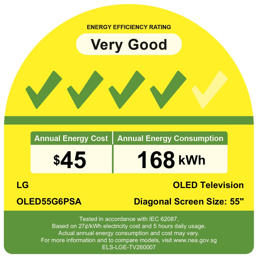 LG OLED55G6PSA.ATC OLED evo 4K SMART TV(55 Inch)(Energy Efficiency Class 4)