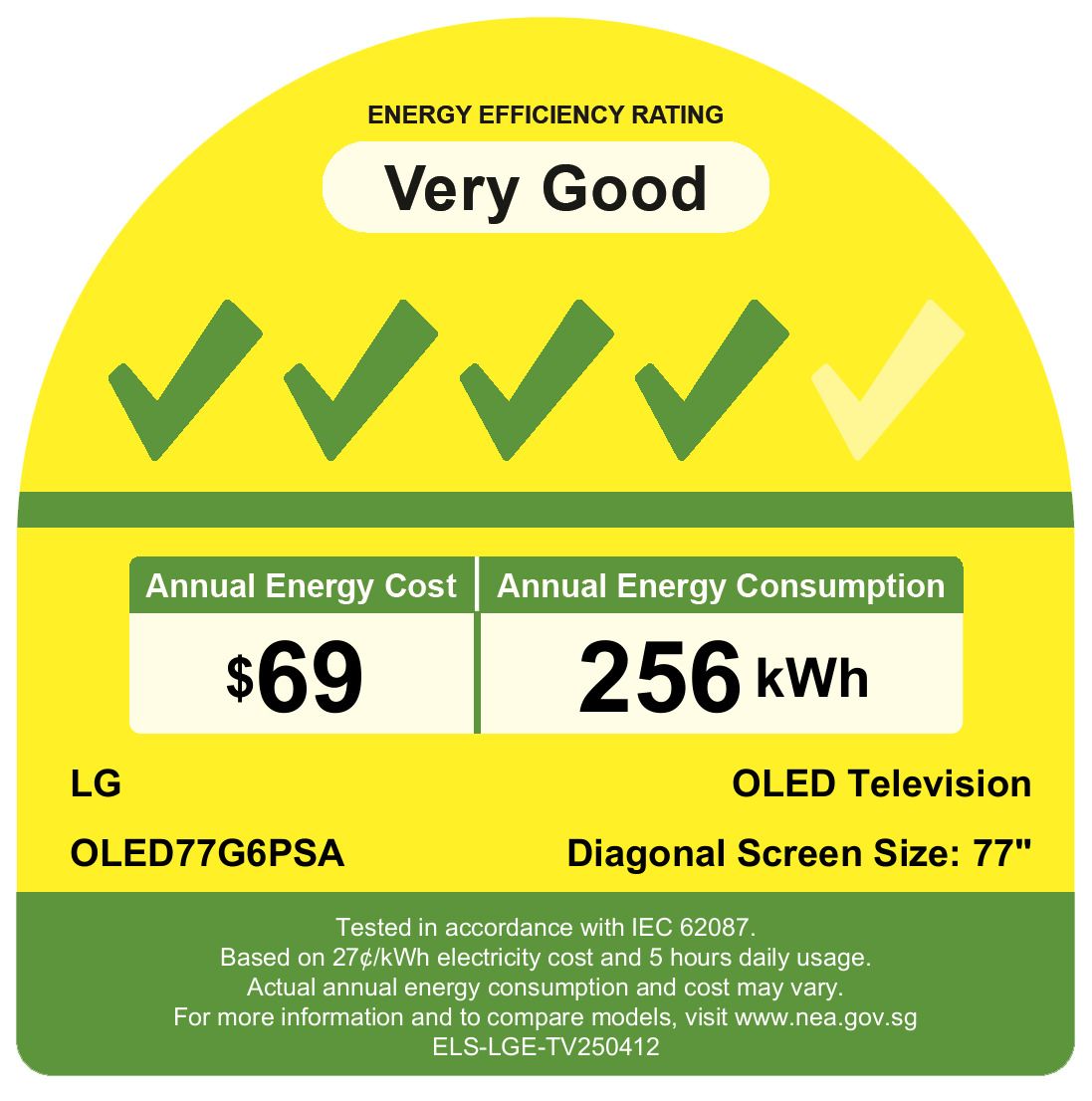 LG OLED77G6PSA.ATC OLED evo 4K SMART TV(77 Inch)(Energy Efficiency Class 4)