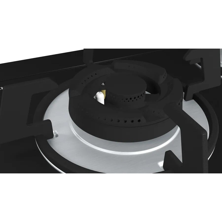 BOSCH PMD83D31AX(LPG) 3 Burner Tempered glass, Black Gas Hob(78CM)