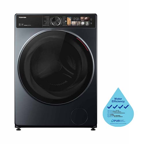 TOSHIBA TW-T25BZP140MWS(MG) FRONT LOAD WASHING MACHINE(13KG)(Water Efficiency Class 4)