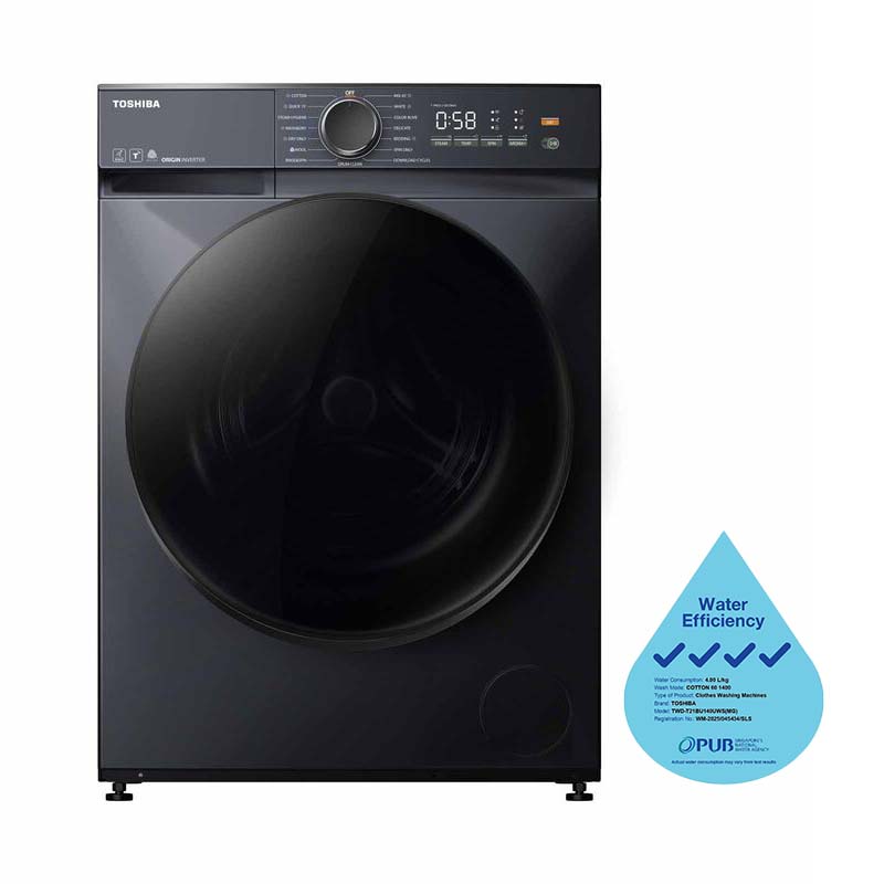 TOSHIBA TWD-T21BU140UWS(MG) FRONTLOAD WASHER DRYER(13/8KG)(Water Efficiency Class 4)