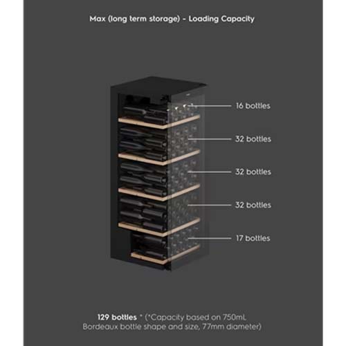 Vintec VWS140FAB-X Single Zone Wine Cabinet(129 Bottle)