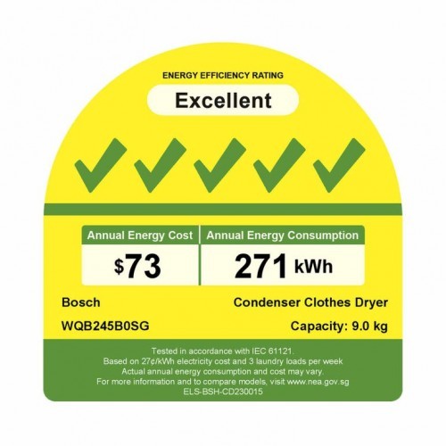 BOSCH WQB245B0SG Heat pump tumble dryer (9kg)(Energy Efficiency Class 5)