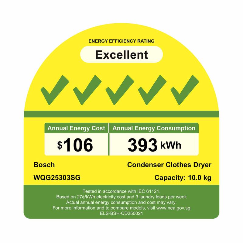 BOSCH WQG25303SG Heat pump tumble dryer (10kg)(Energy Efficiency 5 Ticks)