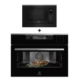 (BUNDLE) ELECTROLUX KVAAS21WX built-in compact steam oven(43L) + EMSB25XC built-in combination microwave oven with 25L